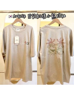 【现货】AMBLER 后背刺绣小熊短袖 #灰 L