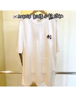 【现货】AMBLER 刺绣小熊短袖 #白