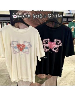 【代购】AMBLER 刺绣小熊短袖
