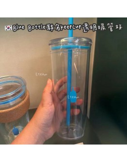 【代购】Blue Bottle 透明吸管杯​​ 473ML