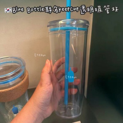 【代购】Blue Bottle 透明吸管杯​​ 473ML