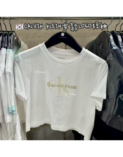 【限时代购】CALVIN KLEIN女款LOGO短袖