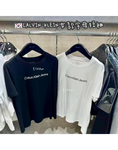 【限时代购】CALVIN KLEIN女款字母短袖
