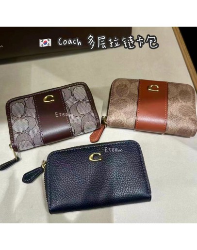 【限时代购】COACH 多层拉链卡包