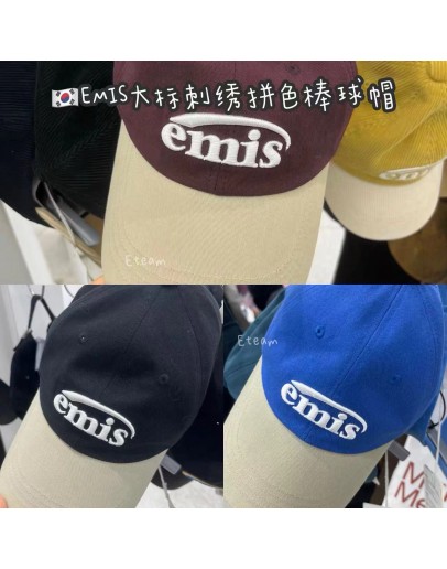【代购】EMIS大标刺绣拼色棒球帽