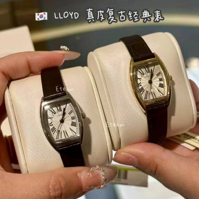 【代购】LLOYD真皮复古经典表