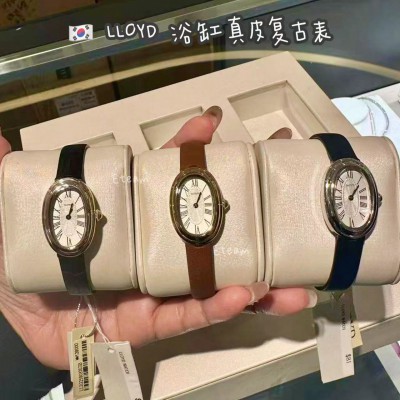 【代购】LLOYD浴缸真皮复古表