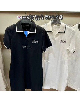 【代购】MLB 新款字母POLO裙