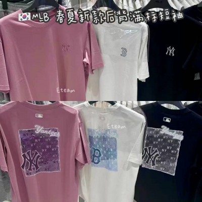 【代购】MLB 春夏新款后背满标短袖