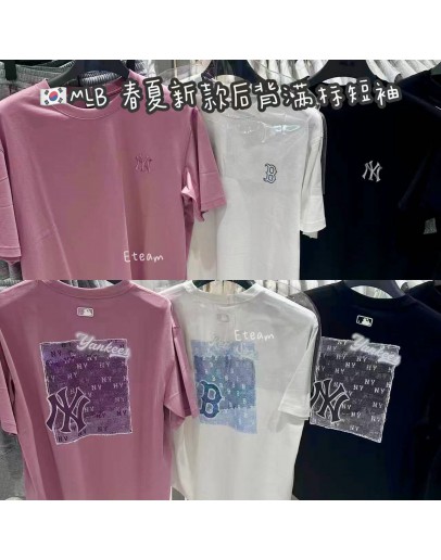 【代购】MLB 春夏新款后背满标短袖