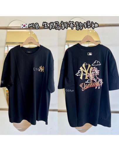 【现货】MLB 男女新年系列生肖马印花短袖