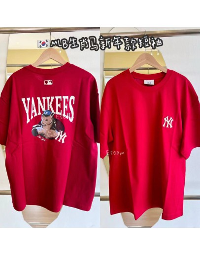 【现货】MLB 男女新年系列生肖马印花短袖 M3