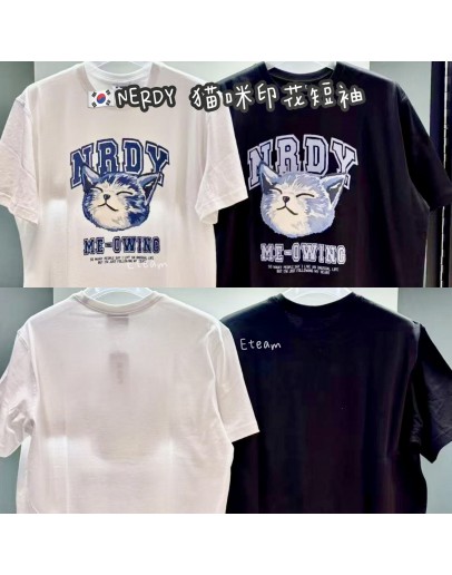 【代购】NERDY 新款猫咪印花短袖 N5