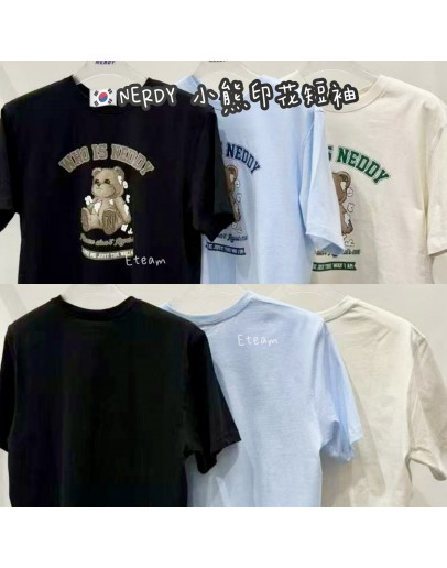 【代购】NERDY 新款小熊印花短袖 N6