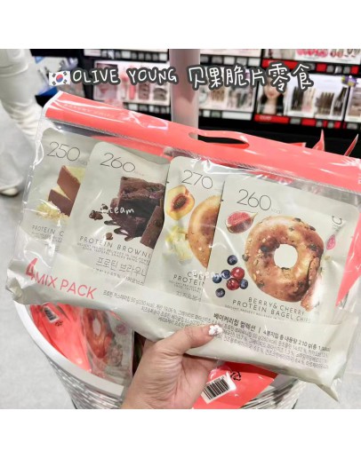 【代购】OLIVE YOUNG 贝果脆片零食 4包
