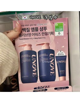 【代购】UNOVE 洗发水 500ML+500ML+40ML发膜