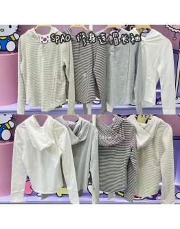 【代购】SPAO 修身连帽长袖