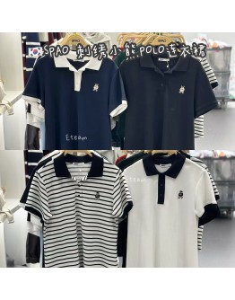 【代购】SPAO 刺绣小熊POLO连衣裙