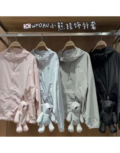 【代购】WHOAU 小熊挂饰外套