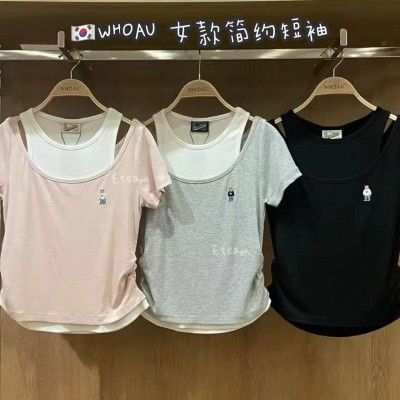 【代购】WHOAU女款简约短袖