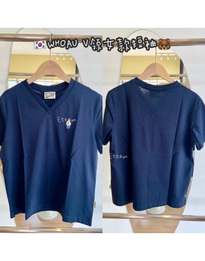 【现货】WHOAU 女款V领短袖 