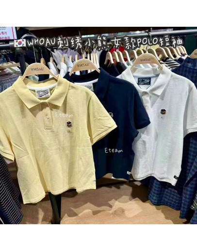 【代购】WHOAU 女款POLO短袖  