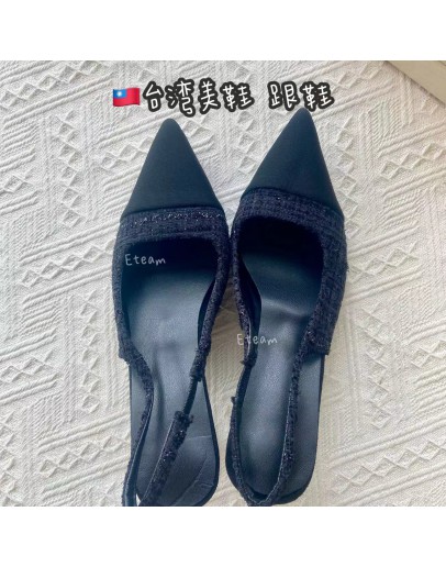 【现货】  台湾美鞋 跟鞋 黑色/240/38码